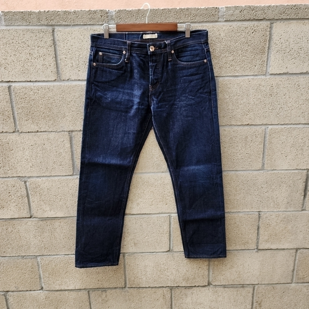 Men's Skinny Jeans - Dark Blue Denim